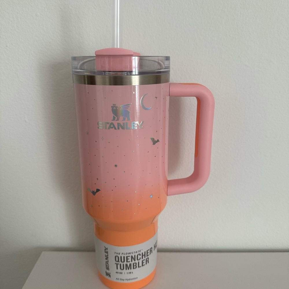 Stanley Pink and Orange Gradient 40oz Halloween  Tumbler